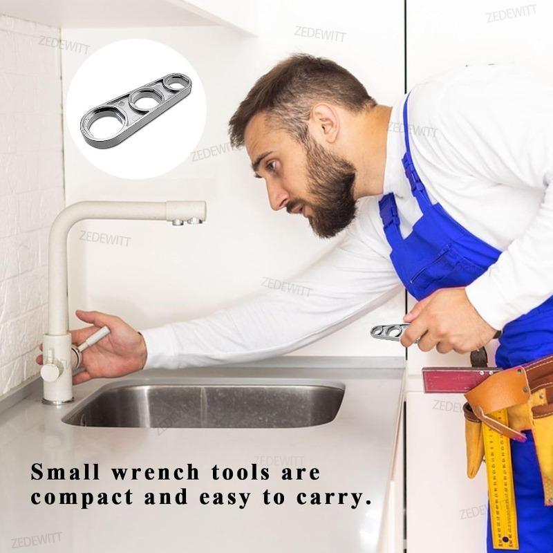 Xiaomi Faucet Bubbler Wrench Practical 2 In 1 Faucet Aerator Wrench Water Flow Adjusting Plumber Home Bathrooms Faucet Maintenance Tool