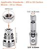 Universal Electric Wrench Sleeve Converter Fits for Standard 3/8-3/4'' 10 to 19mm Super Socket Multifunctional Drive Wrench Tool