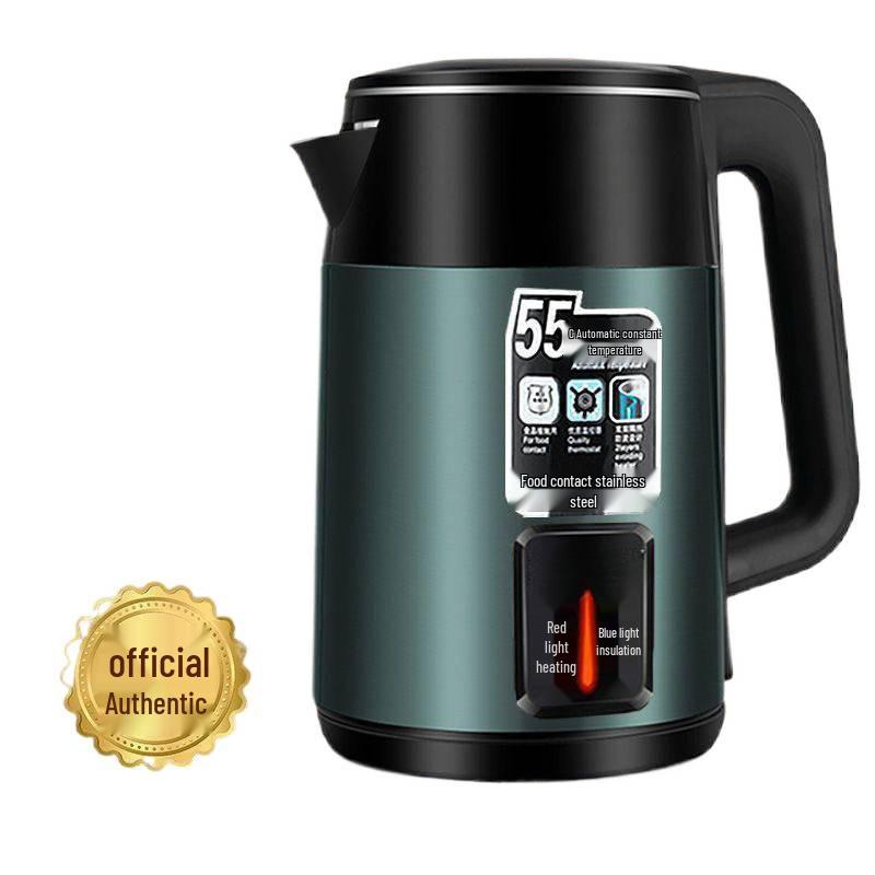 304 Stainless Steel Electric Kettle: Double-Layer, Anti-Scald, Quick Boil, Smart Insulation, Durable, Constant Temperature Control