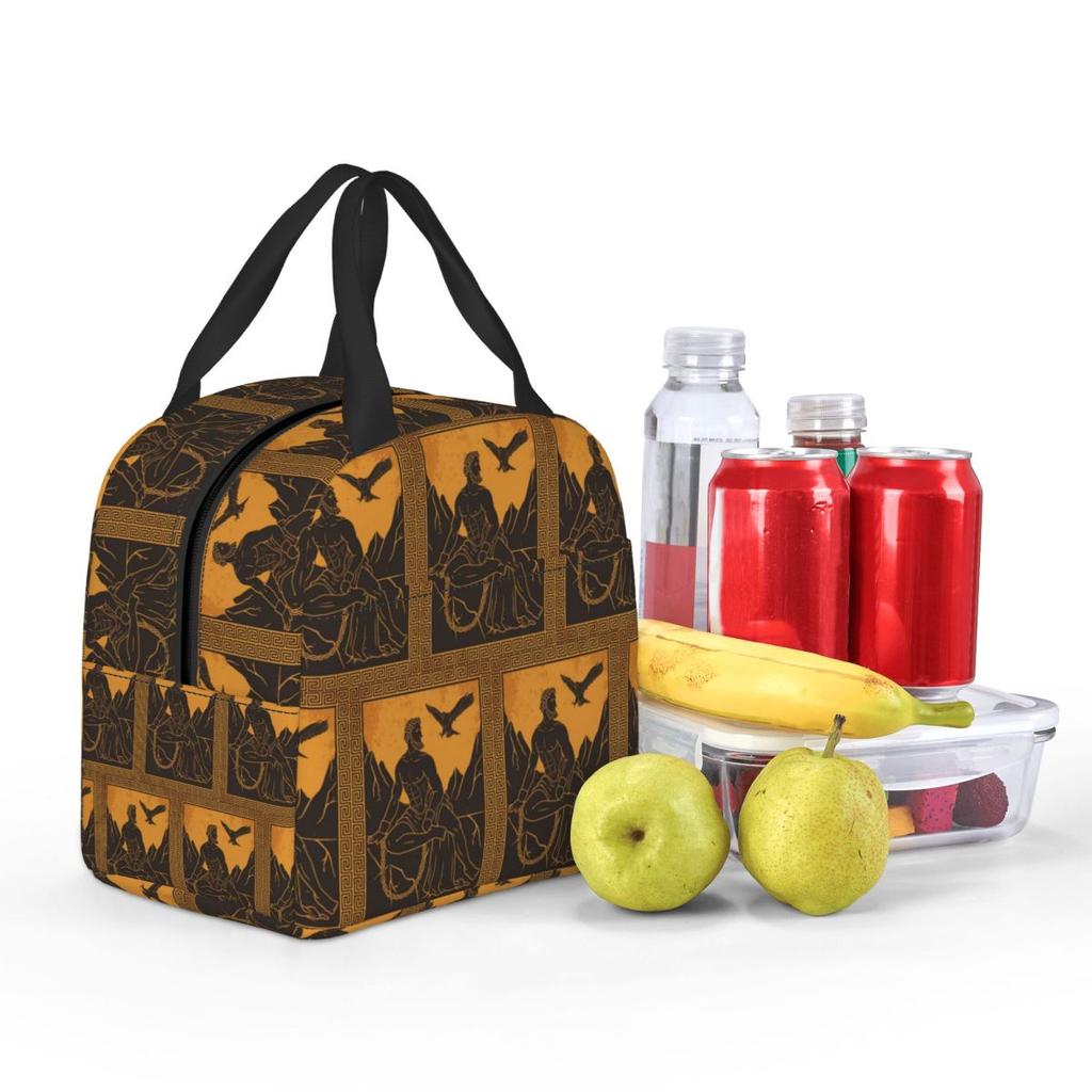 Prometheus Greek Mythology Insulated Lunch Bag for Women Office Cooler Thermal Food Box Tote Portable Lunch Boxes Container