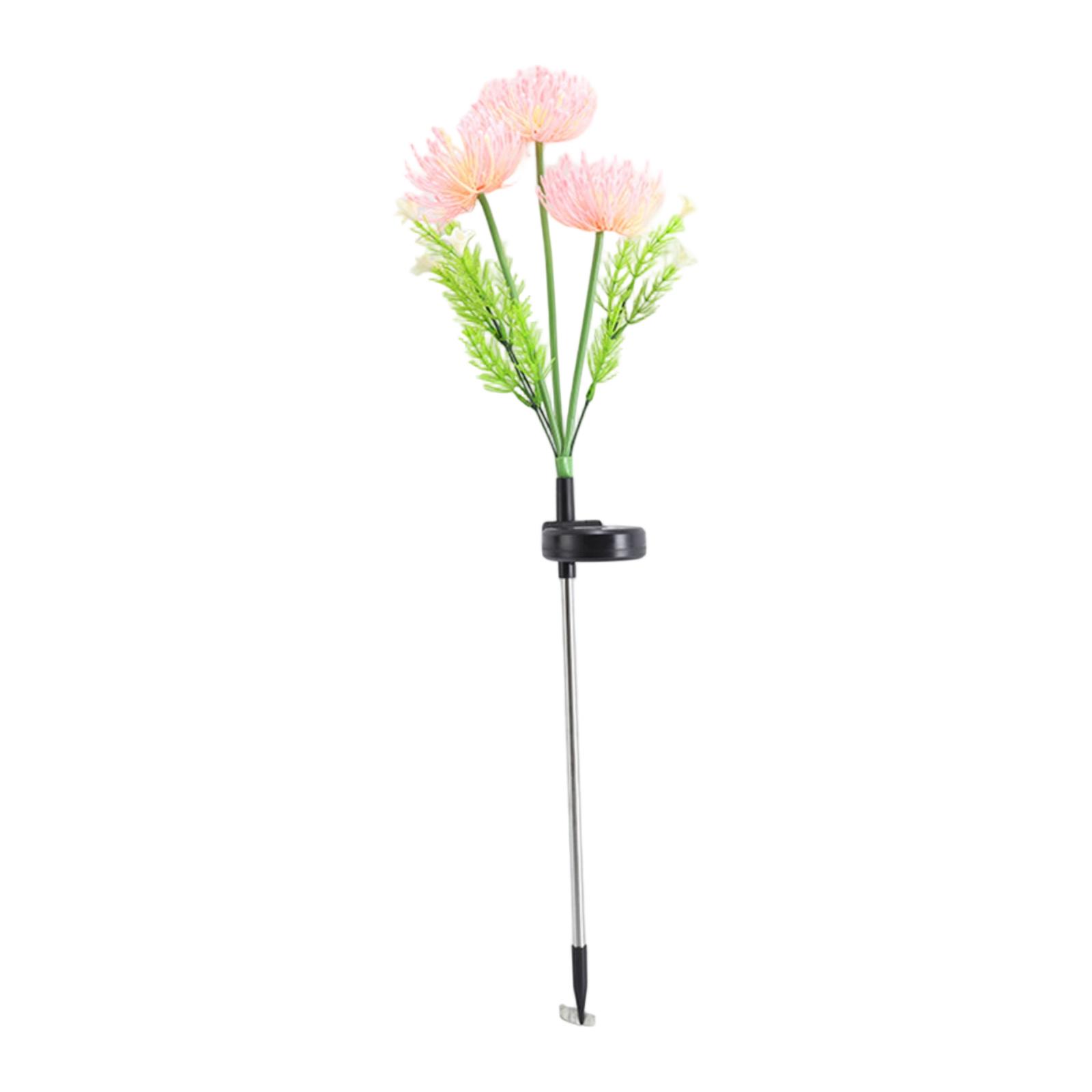 

LED Colored Artificial Flower Solar Lights Outdoor Landscape Light for Lawn Patio Garden Path Decoration Wedding Decor Flowers рожевий