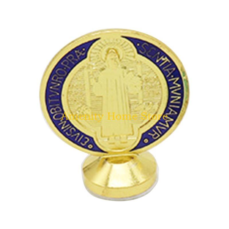 F26C Metal Christian for Cross Jesus Figurine Catholic Religious Holy Ornament