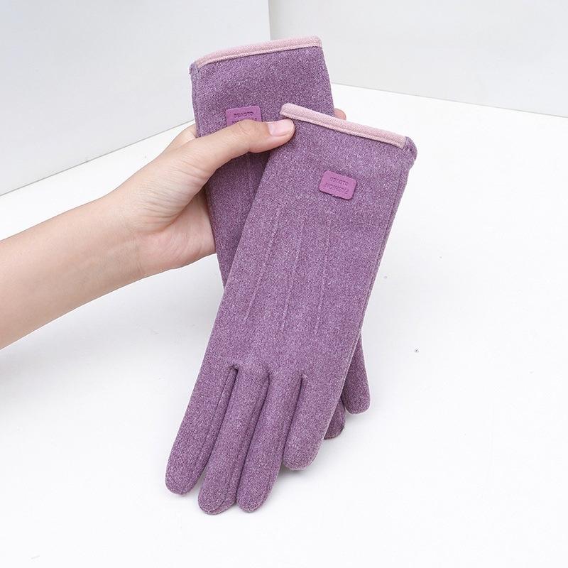 Winddichte Touchscreen-Fahrradhandschuhe: Warmer deutscher Samt, Plus-Samt, Unisex Koreanischer Stil für Herbst und Winter