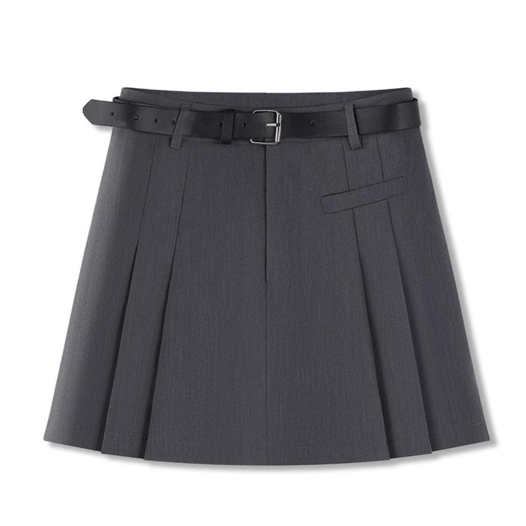 Spring 2025 Temperamental A-Line Midi Skirt - Hip-Hugging Commuter Style