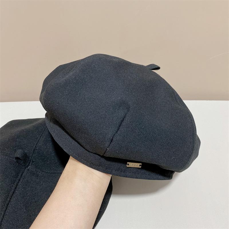 Autumn and Winter Beret Female British Retro Starry Sky Painter Hat Beret Versatile Tide