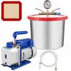 New Multi-functional Pump Single Stage Vacuum Pump 3CFM Pressure Gauge Air Conditioner