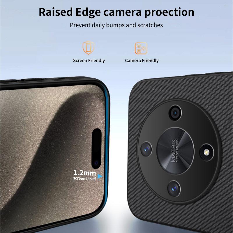 Premium Magnetische Hülle aus Kohlefaser für Honor X6B X6C X7B X7C X7D X8C X9D X9C Smart Weiche Kabellose Lade-Handyhülle für Honor X9D