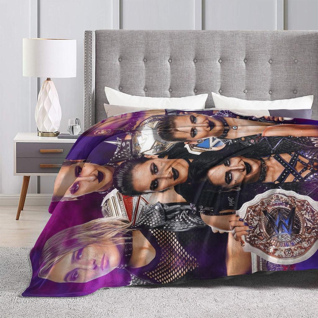 Rhea Ripley Wrestler Decken Warm Weich Neuheit Plüsch Überwurfdecke Für Mädchen Jungen Outdoor Flanell Tagesdecke Bettbezug