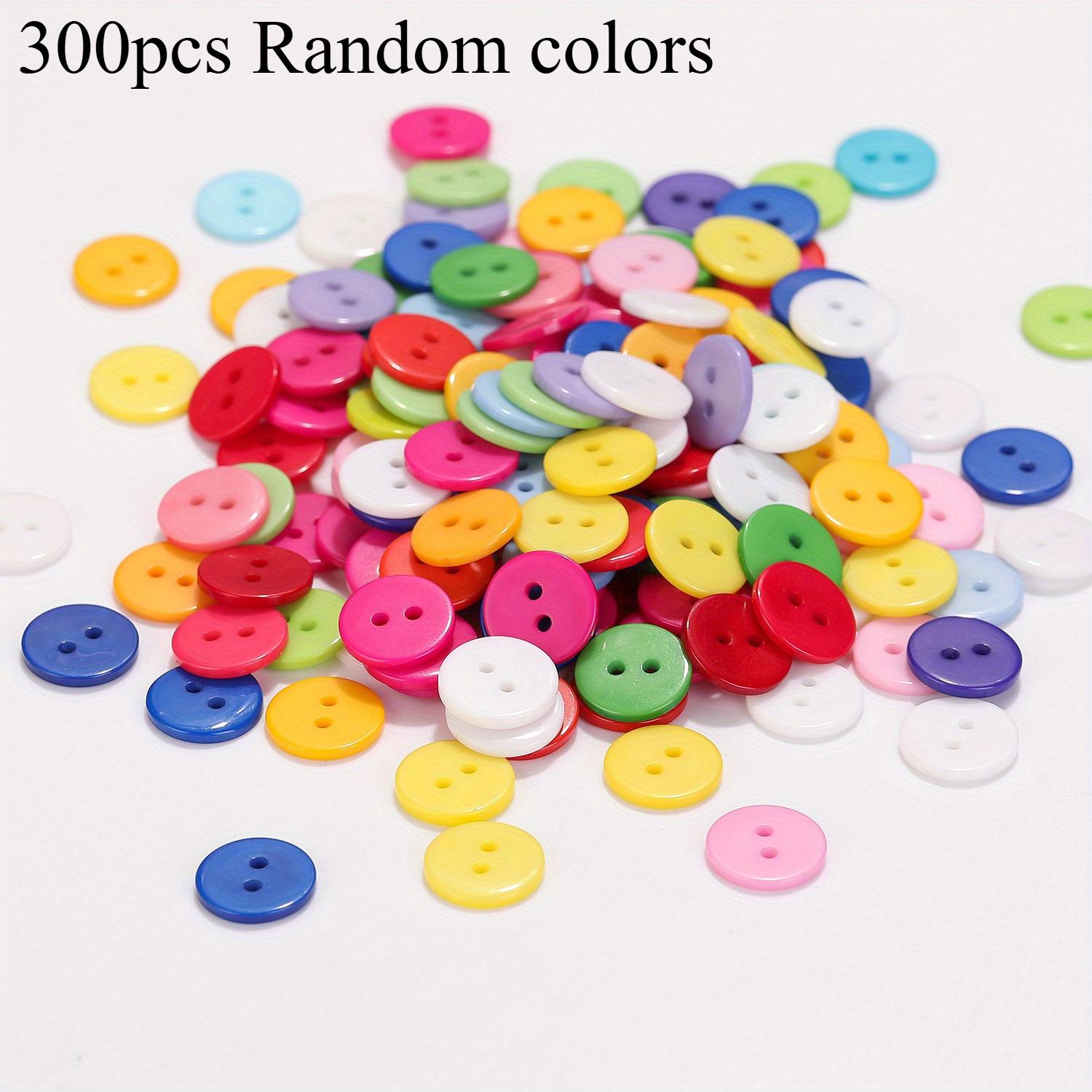 

Яркие 100/300/500 шт. Пуговицы из смолы смешанных цветов с 2 отверстиями, 9 мм - Прочные и простые в использовании для шитья и рукоделия своими руками