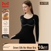 Women's Seamless De Rong Thermal Underwear Set with Chest Pads