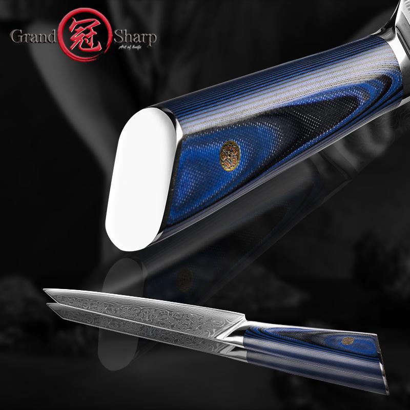 8palcové kuchyňské nože šéfkuchaře 67 vrstev Damašková ocel Krájení masa na zeleninu Nůž Gyutou s rukojetí G10 Nůž na vaření Dárek GRANDSHARP