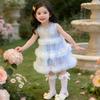 Girls' dress summer dress 2026 new stylish birthday dress princess children's mesh cake dress