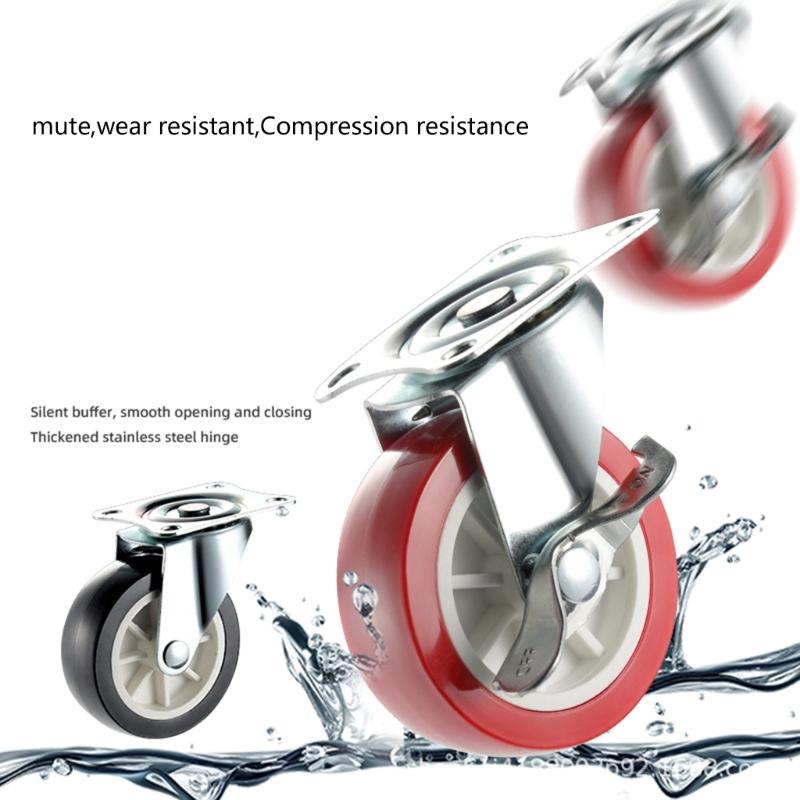 4Pcs Metal Casters Wheel 360 Degree Rotation Heavy Duty General Casters with Quiet Designings Suitable for Homes & Office