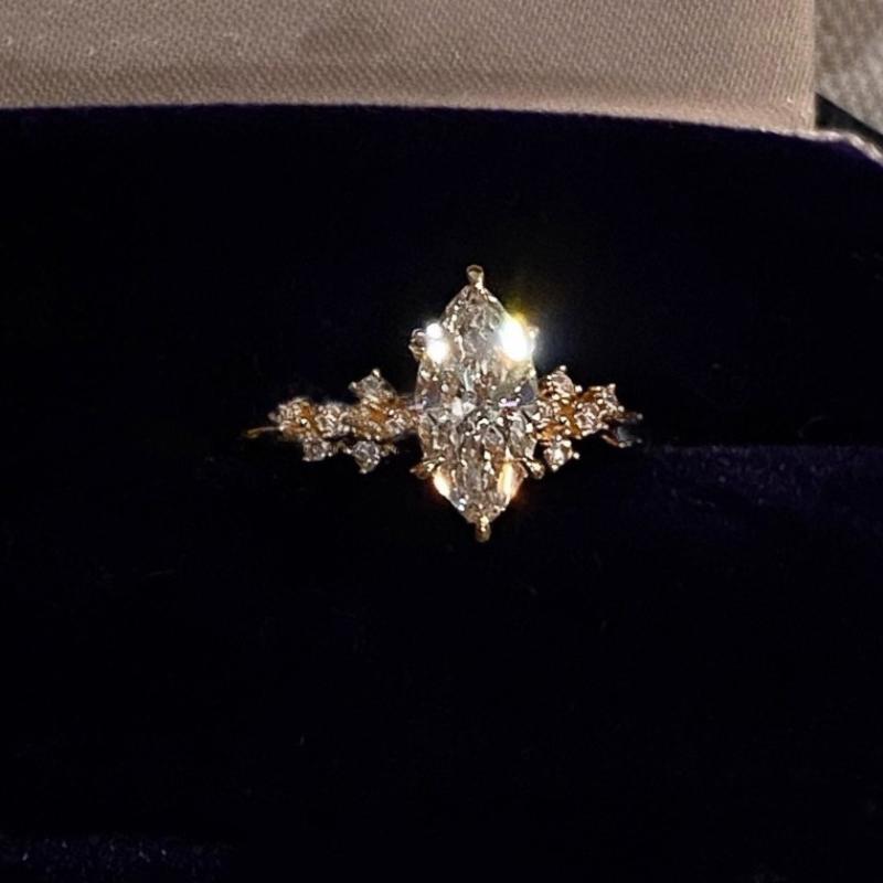 

Vintage set horse eye red diamonds ring carved diamond engagement rings for women layered style wedding fine gift resizable