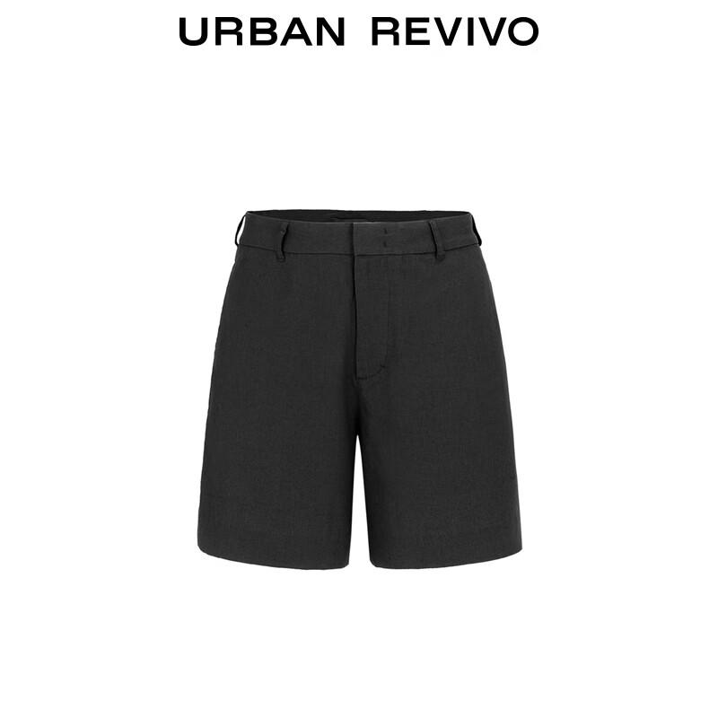 UR Men's Linen Blend Straight Casual Shorts