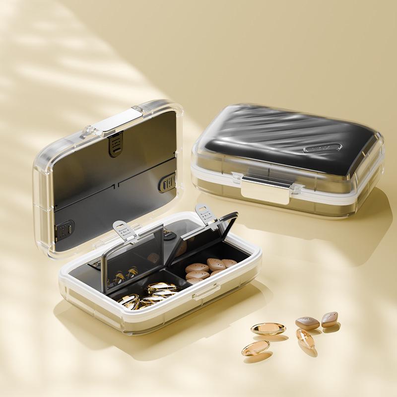 Portable 7-Grid Moisture-Proof Pill Box for Daily Medication