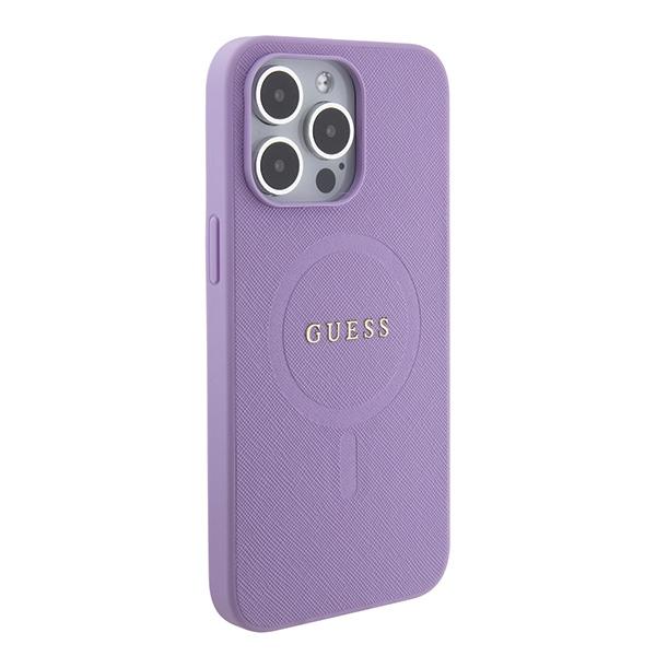 Etui do iPhone 15 Pro Guess Saffiano MagSafe Fioletowe