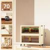 70-90cm No-Install Folding Storage Cabinet for Home, Living Room, Bedroom, Multi-layer Wardrobe, Sundries Organizer.
