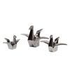 Ceramic Handicrafts Silver Paper Crane Geometric Bird Sculpture Origami Decorative Figurines Home Decoration Accessories