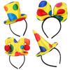 Zirkusclown Stirnbänder für Frauen Punkte Clown Accessoires Lustige Krawatte Männer