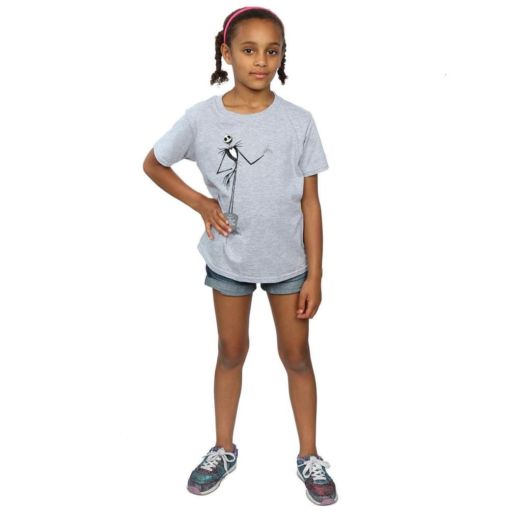 Disney Mädchen-T-Shirt „Nightmare Before Christmas Jack Pose“ aus Baumwolle