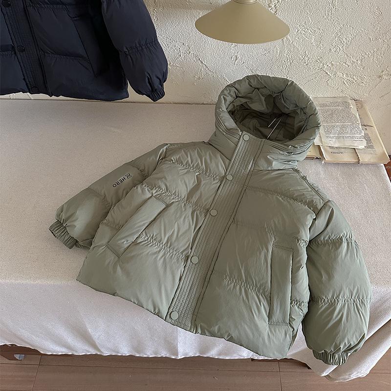 

Дитяча зимова куртка з білим качиним пухом - Унісекс, Тепла, З капюшоном, Пальто короткого стилю для захисту в холодну погоду 150 fits 140-150