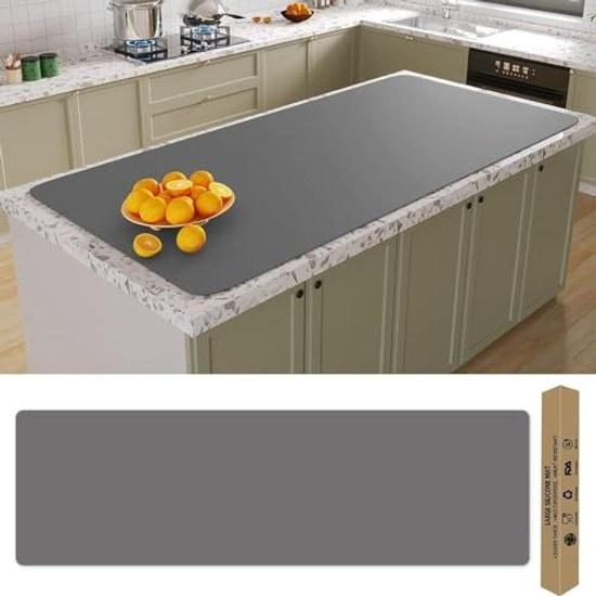 Silicone Mat Cooking Surface Protection 20060cm Extra Large Size Thickness 1.3mm Heat Resistant -40 220C Waterproof Stain Non-slip Insulation Scratch