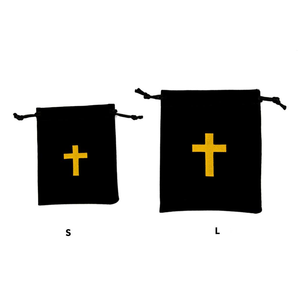 10pcs Velvet Rosary Pouches Velvet Drawstring Bags With Cross Design Velvet Rosary Bags For Jewelry Lovers And Travelers