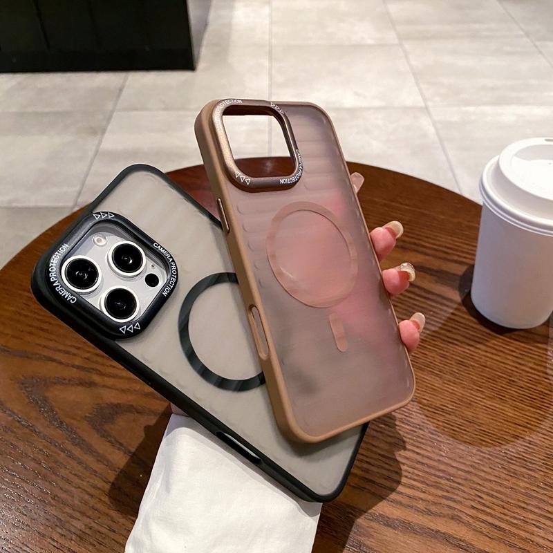 Fashion Purple Stripe Clear Magsafe Case for iPhone 16 14 15 Plus 11 12 13 15 Pro Max Wireless Charging Magnetic Matte Cover