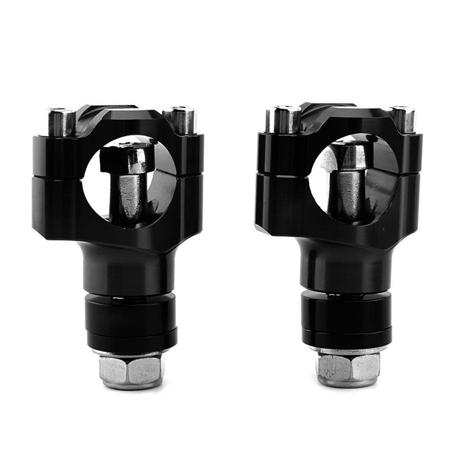 Pair Black CNC Aluminium Alloy Motorbike Handlebar Clamp Bar Clamps For 28mm M12