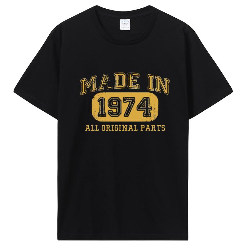 

Старая Винтажная 1974 День Рождения Мужчины Женщины Футболка Жена Муж Подарки на День Рождения Надписи Цитата Графическая Одежда Футболка Оверсайз 4XL