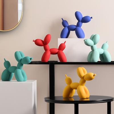Nordic Creative Balloon Dog Home Decorations Living Room Bedroom TV Cabinet Adornment Cute Resin Animal Desktop Ornaments Gift