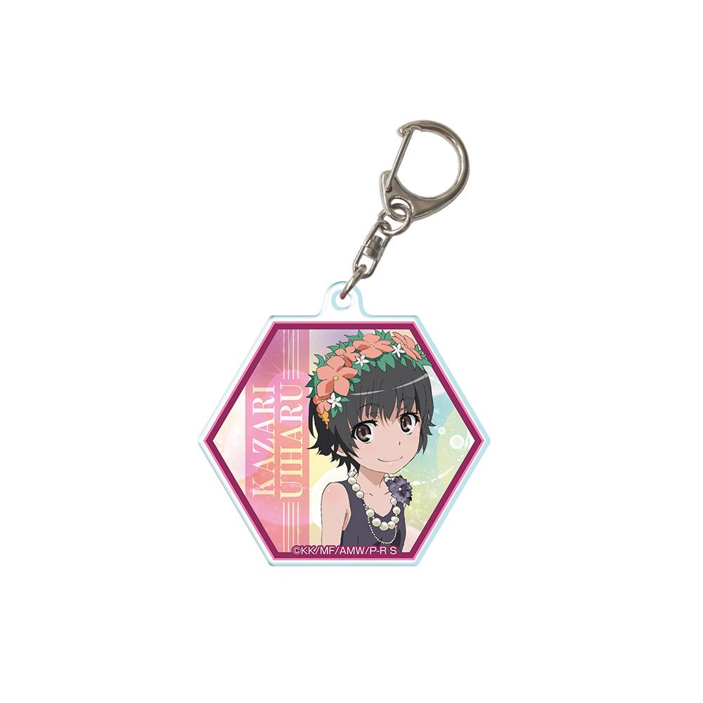 

A Certain Scientific Railgun Misaka Mikoto Shirai Kuroko Uiharu kazari Saten Ruiko Official HD Acrylic Keychain Bag pendant Gift 6 cm