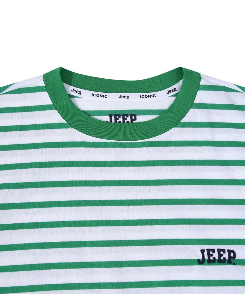 JEEP Wavy Striped Short Sleeve T-Shirt (Jq5Tsu121Gn)