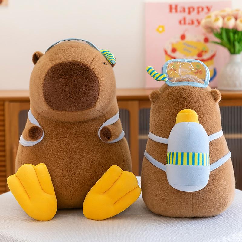 New diving kapibara doll creative transformation capybara doll ugly cute plush toy girl birthday gift