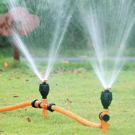 360-Degree Rotating Lawn Sprinkler with Stake Large Area Coverage Adjustable Garden Yard Sprinkler Efficient Stable Irrigation Tool