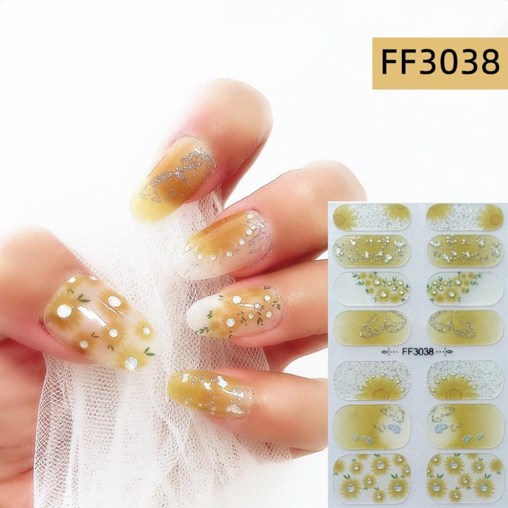 Three-dimensional Waterproof No-bake Nail Polish Film Full Sticker Spring and Summer Nail Film Paper Nail Film Paper