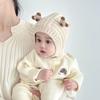 Warm Children Pullover Cap Soft Kids Earmuffs Cap Lovely Baby Knitted Hat  Outdoor