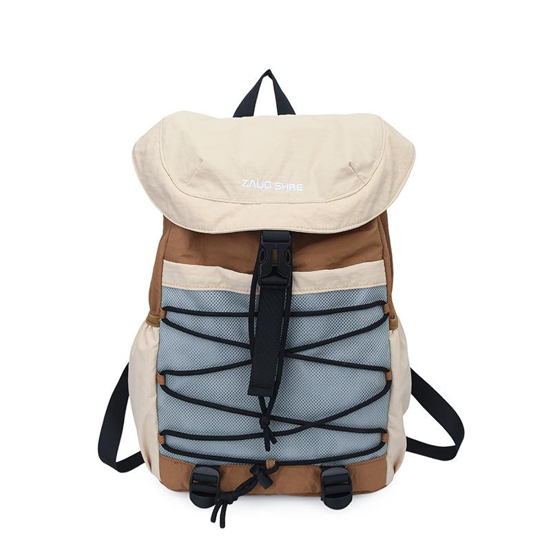Schoolbag Backpack Men's and Women's Outdoor Backpacking Leisure Hiking Hiking Bag Large Capacity Lightweight Waterproof College Student School Bag