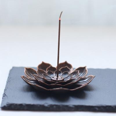 6 Loch Lotus Fashion Bronze Räuchergefäß Party Home Plate Kegel Weihrauch Dekoration Brenner Halter Sitz Home
