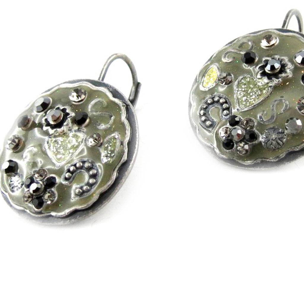 Les Trésors De Lily [E2399] - Dormeuses Créateur 'Tokyo' Gris