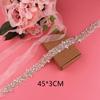 Crystal Bridal Belt with Ribbons, Handmade Silver Wedding Belt, Cookie Patient Belt for Wedding Evening Dresses Party Dresses