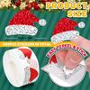 Santa Hat Stickers Roll 500 Pieces Christmas Decorative Stickers Scrapbook Decals for Holiday Home Gathering Party School Kids