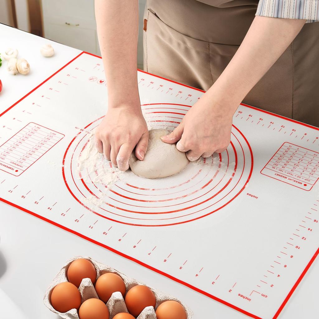 Oversize 80/70/60cm Silicone Baking Mat Rolling Kneading Pad Pastry Tools Crepes Pizza Dough Non-Stick Silicone Mat For Kitchen