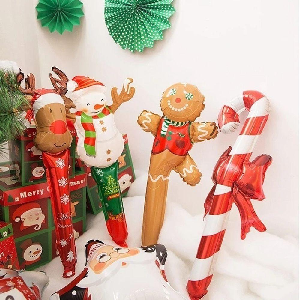 Banquet Supplies Cane Candy Foil Balloons Inflatable Stick Christmas Decoration Christmas Ornaments