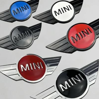 Car Emblem Rear Front Badge Cover Logo for Mini F55 F56 F60 Cooper R50 R52 R53 R56 R57 JCW F54 R58 R60 COUNTRYMAN 15.1x6.5cm