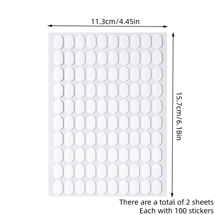 200pcsNail Support Double-Sided Tape Nail Art Special Transparent No-Trace Jelly Tape Wearable Nail Tips Practice Base Fixing St