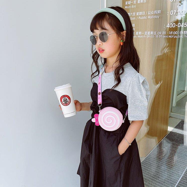Bolsa Mensageiro Infantil Alça Larga Ajustável Bolsa de Mão para Viagem Nova Bolsa Transversal Infantil Menina Bonita Donut Bolsa de Ombro Menina