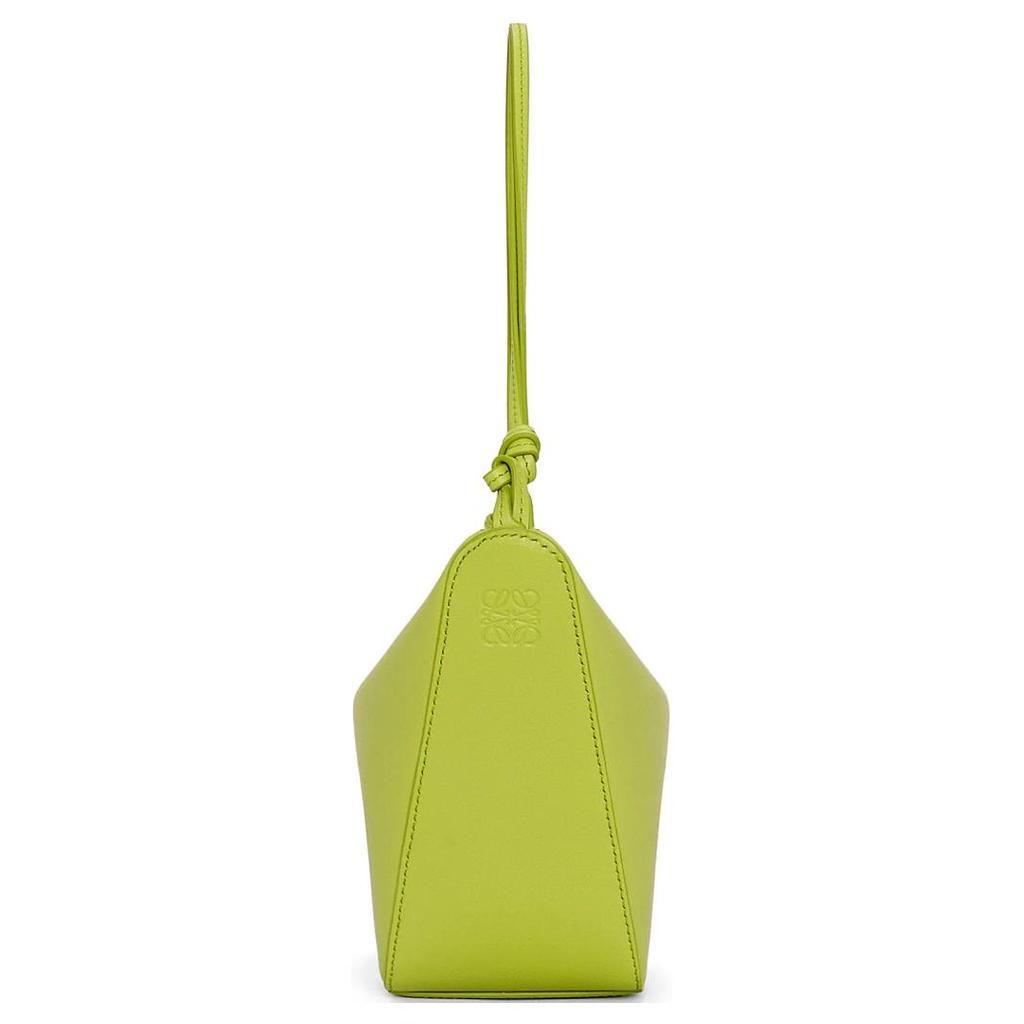 Loewe Hammock Hobo Embossed Letter Puzzle Zipper Closure Leather Hobo Bag Women Hobo Bag Grass-Green A538G13X01-1718