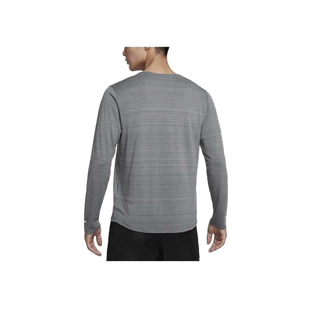Nike Dri-FIT Miler Long Sleeve Running Fitness Top Men Tops Smoke-Grey CU5990-084